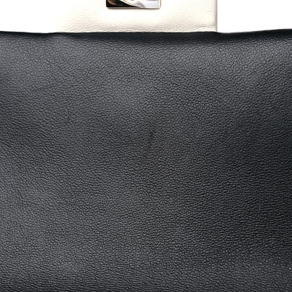 Chanel Lambskin Quilted Mini Rectangular Flap Black White 10 of 11