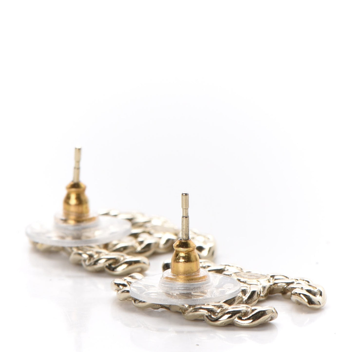 Crystal Pearls Coronation CC Earrings Gold
