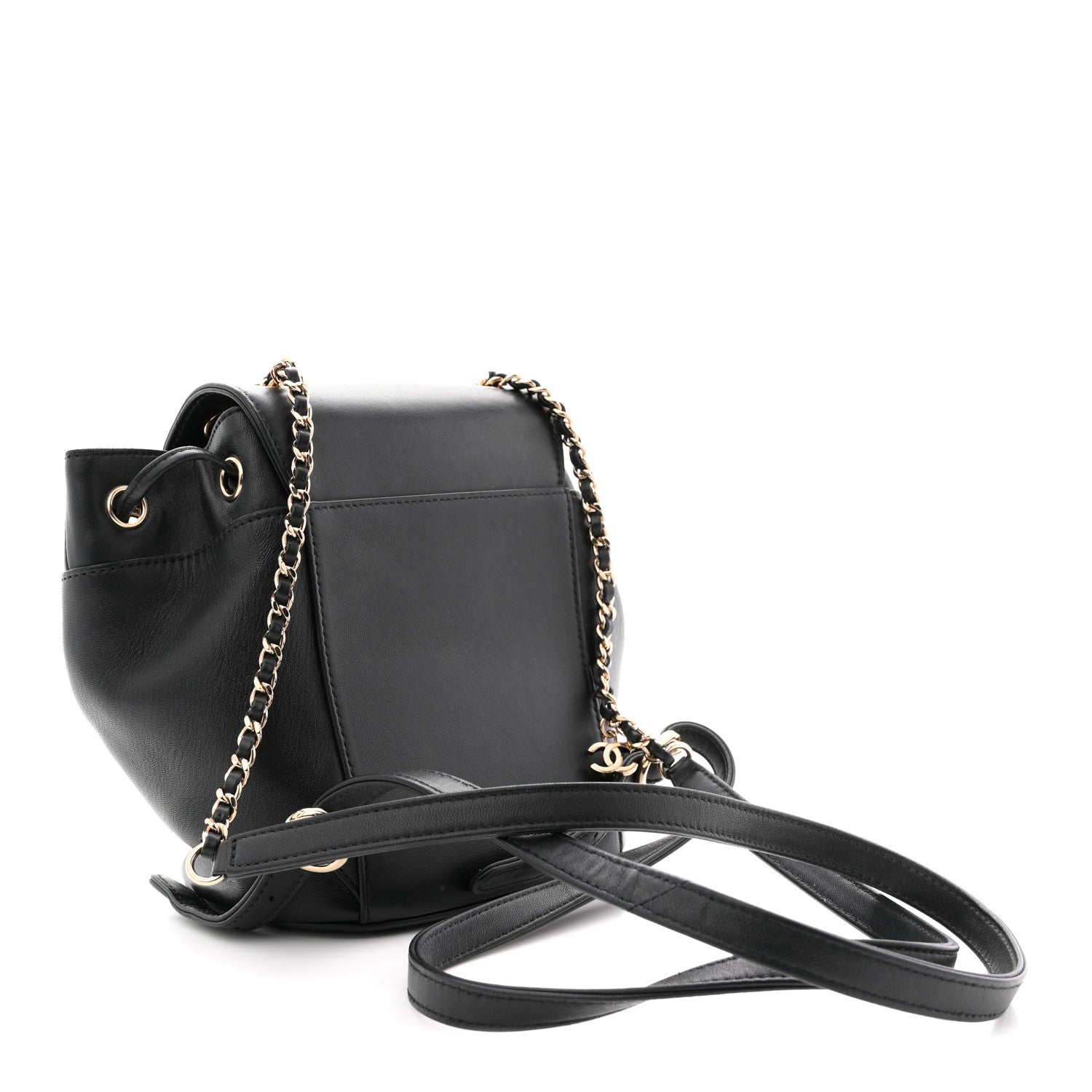Chanel Lambskin CC Mania Backpack Black 3 of 11