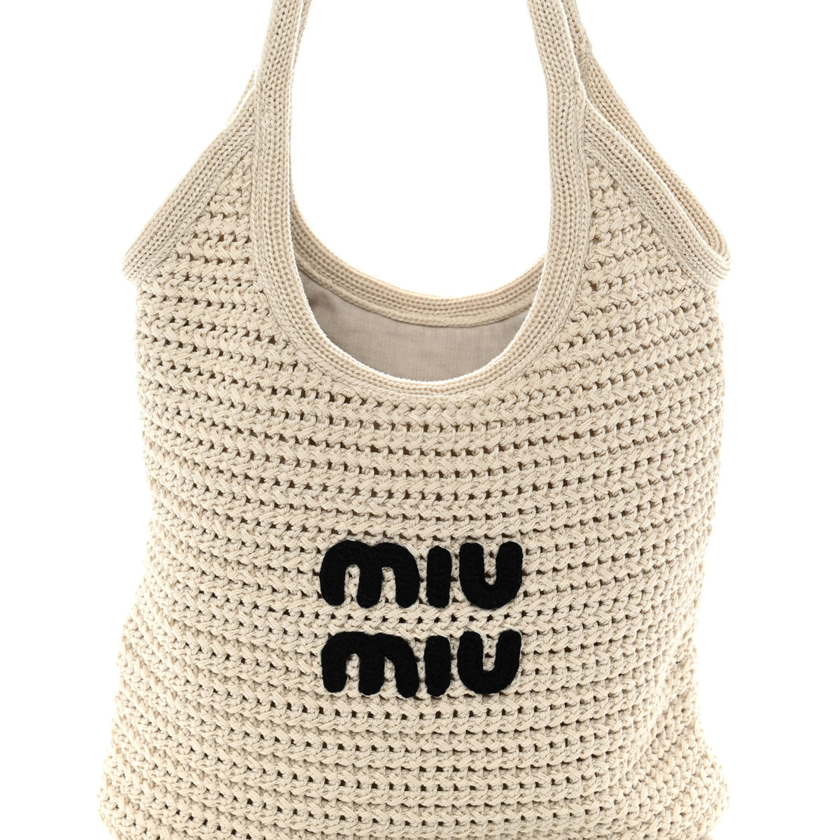 Cotton Crochet Ivy Bag Chalk White Black