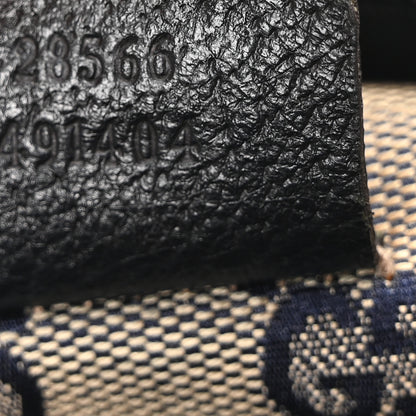 Gucci GG Monogram Web Double Pocket Belt Bag Navy 7 of 10