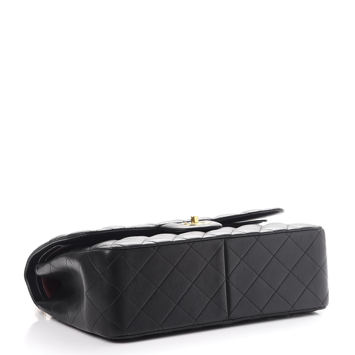 Chanel Lambskin Quilted Jumbo Double Flap Black 4 of 9