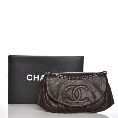 Chanel Caviar Half Moon Wallet On Chain WOC Dark Brown 10 of 10