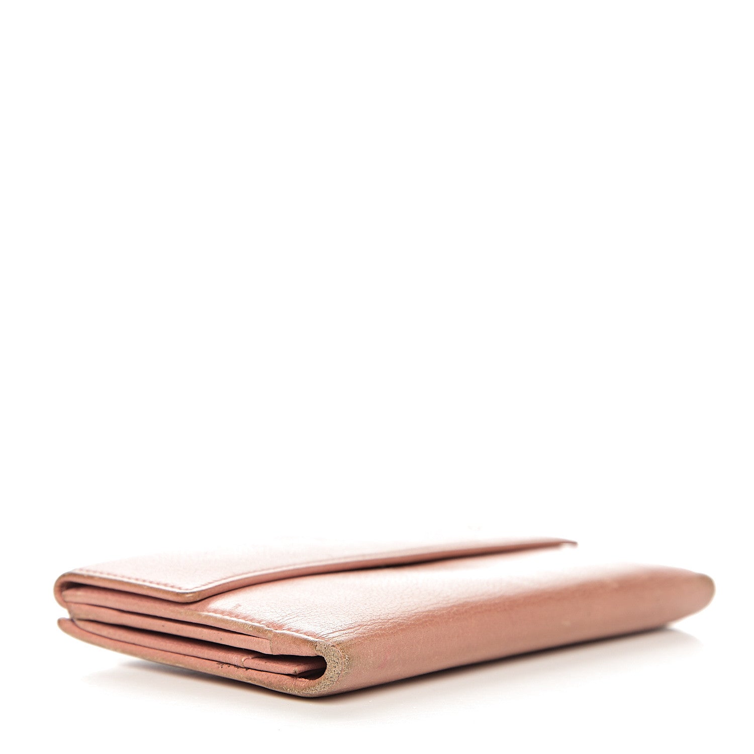 Chanel Goatskin Camellia Embossed Flap Wallet Pink 3 of 18