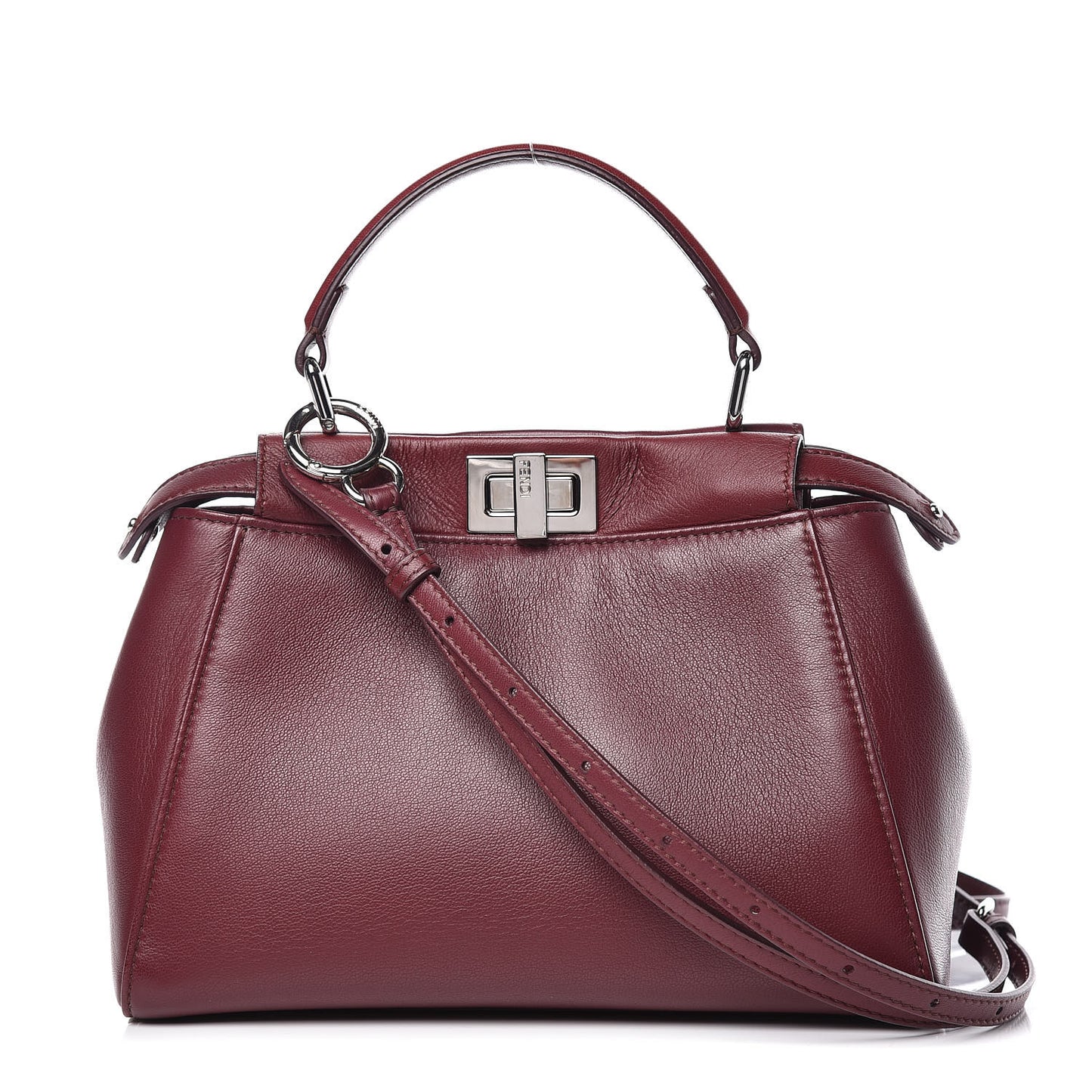 Nappa Mini Peekaboo Iconic Satchel Bordeaux