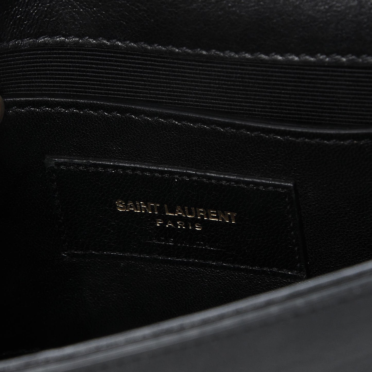 Calfskin Crystal Studded Small Classic Monogram Kate Tassel Satchel Black