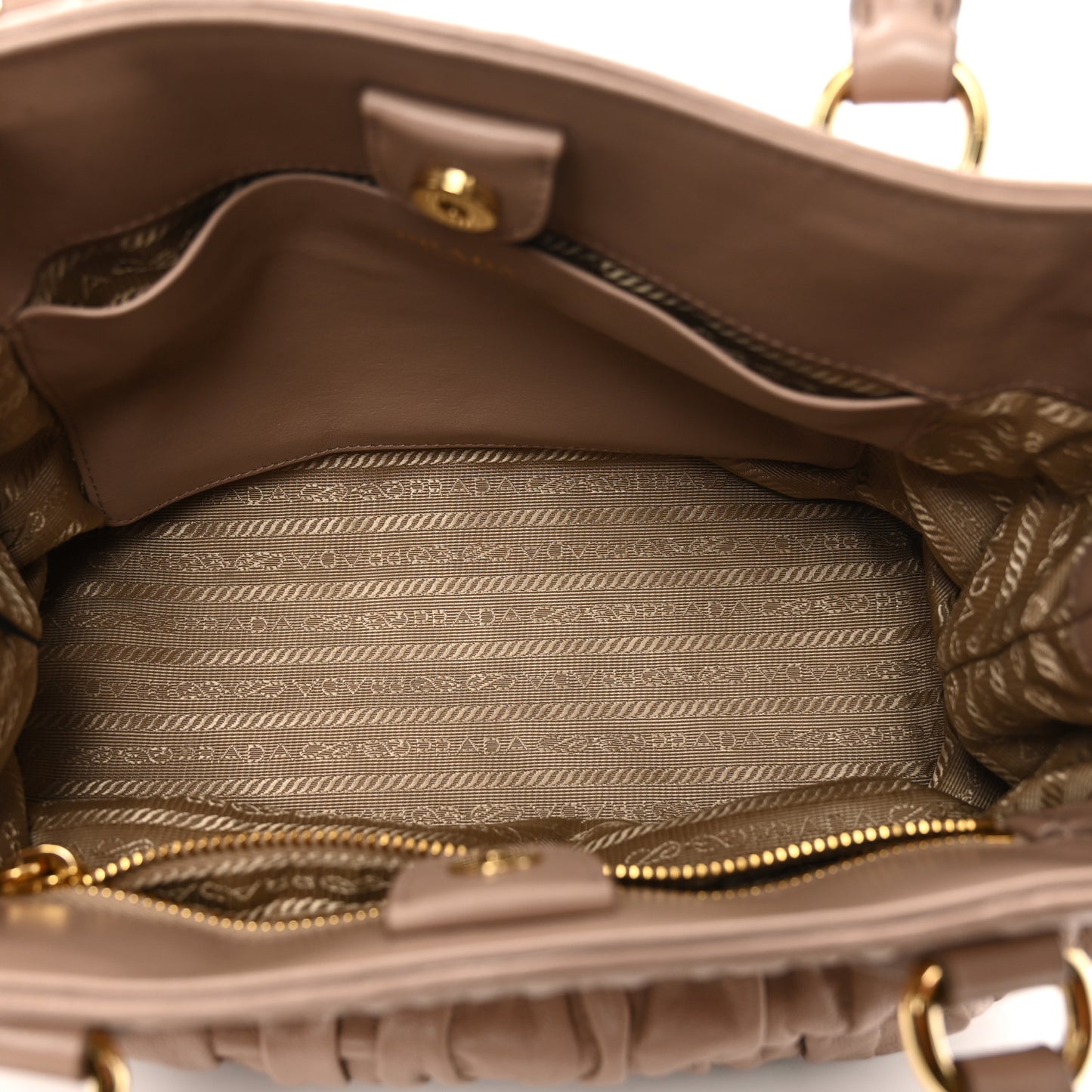 Nappa Gaufre Small Tote Cipria