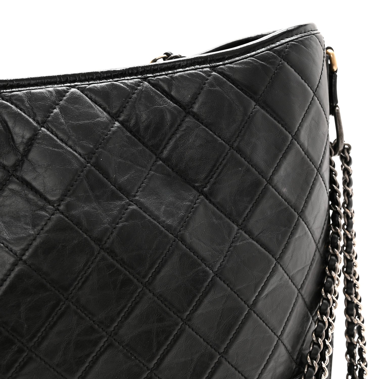 Chanel Aged Calfskin Quilted Maxi Gabrielle Hobo Black 11 of 11