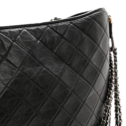 Chanel Aged Calfskin Quilted Maxi Gabrielle Hobo Black 11 of 11