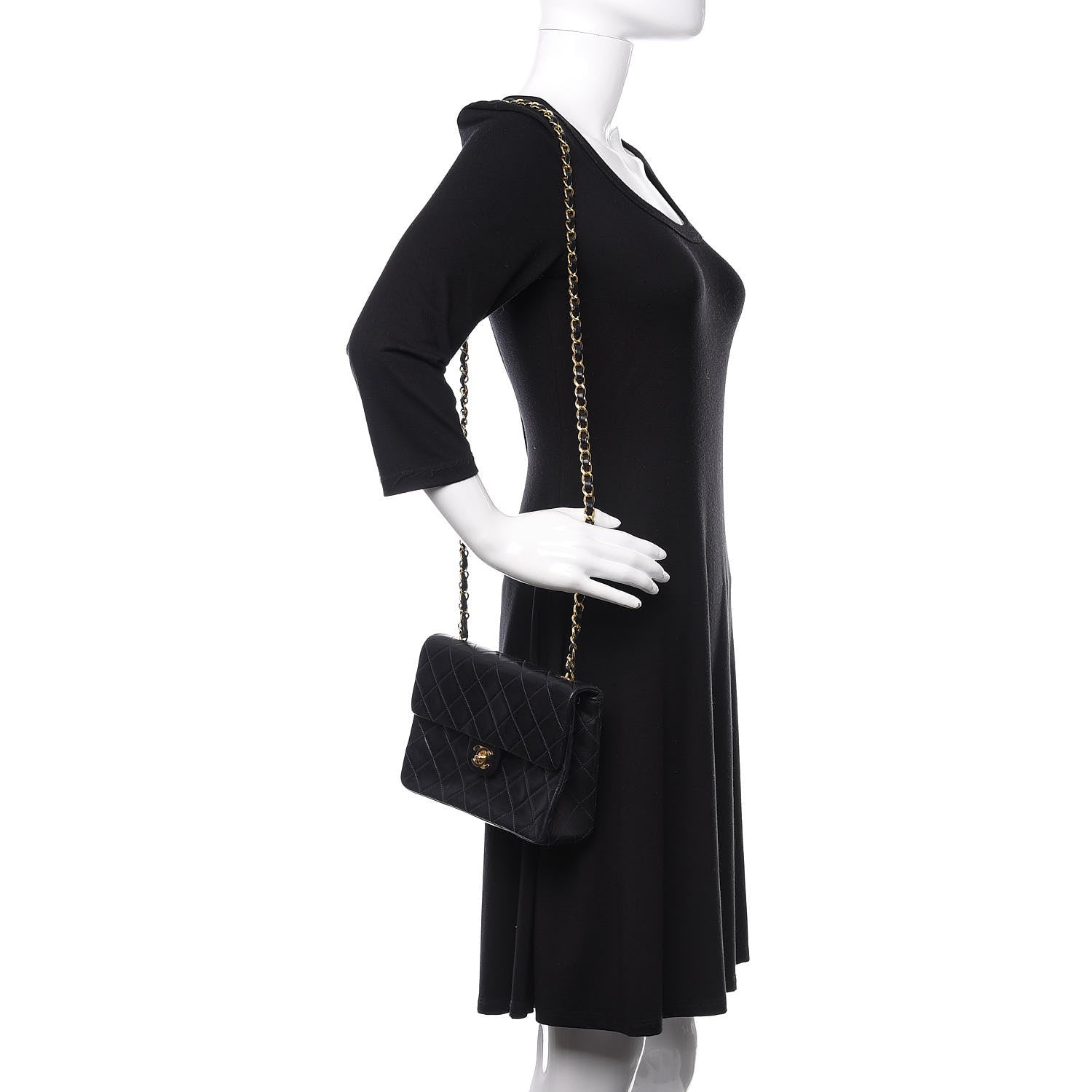 Chanel Lambskin Quilted Mini Square Flap Black 2 of 11