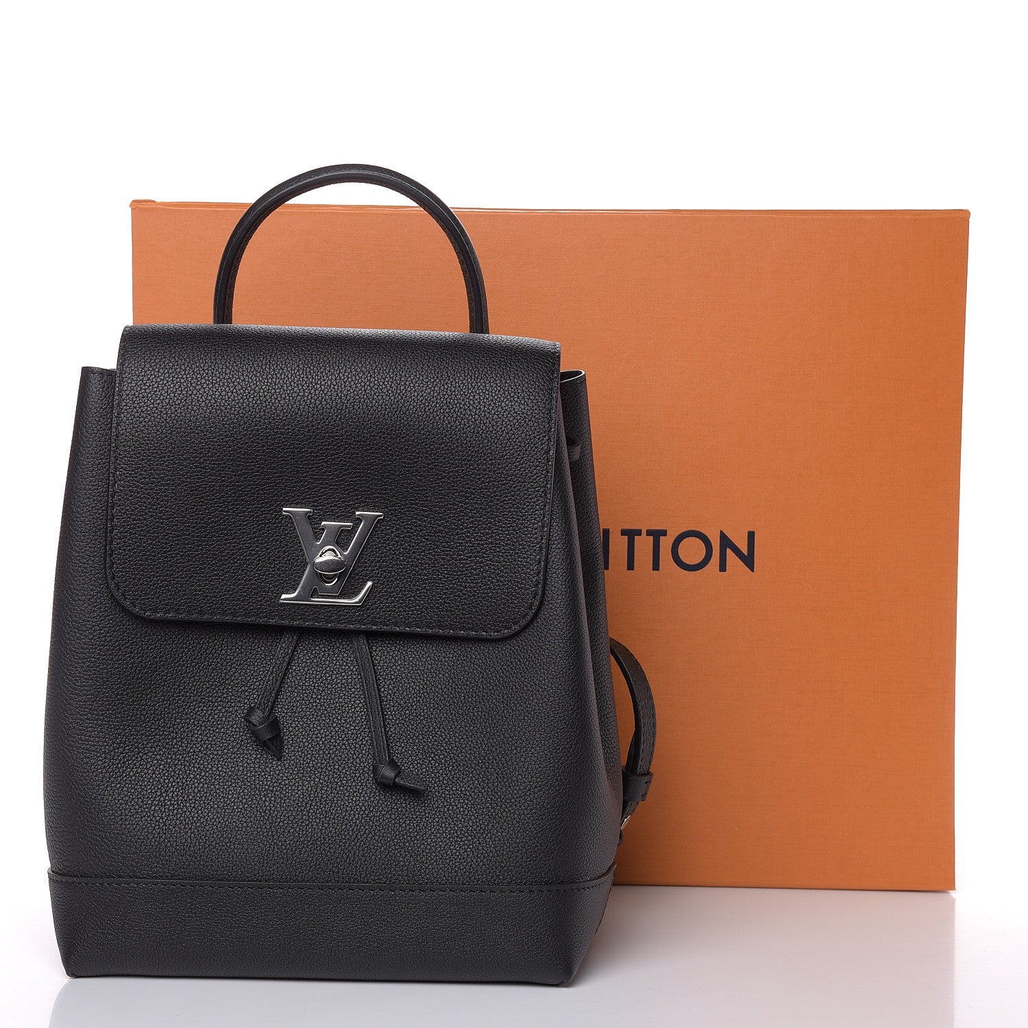 Louis Vuitton Calfskin Lockme Backpack Black 10 of 10