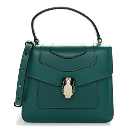 Bulgari Calfskin Serpenti Forever Top Handle Emerald Green 1 of 10