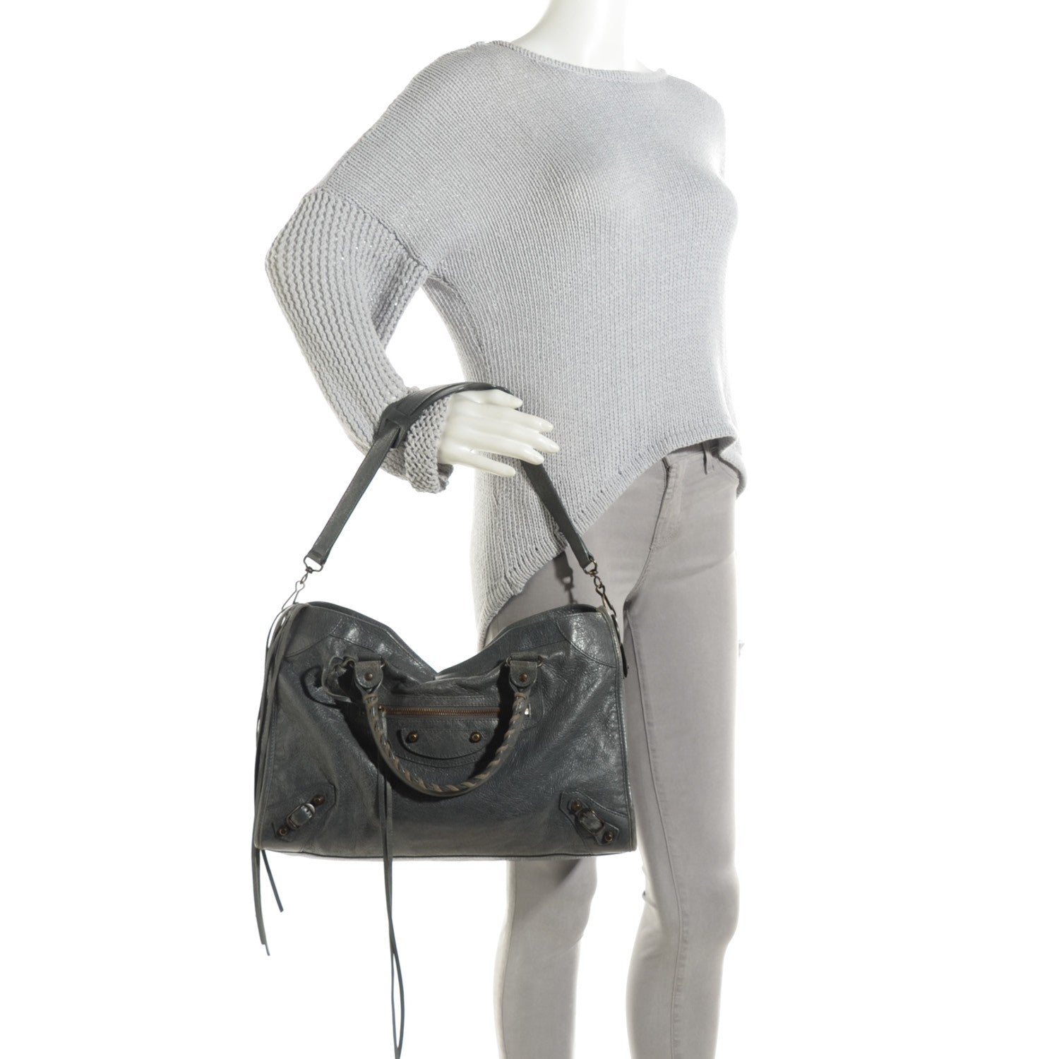 Balenciaga Agneau Classic Hardware City Gris Tarmac 2 of 8
