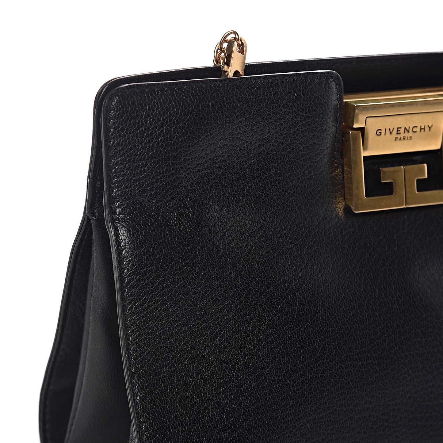 Goatskin GV3 Frame Clutch Black