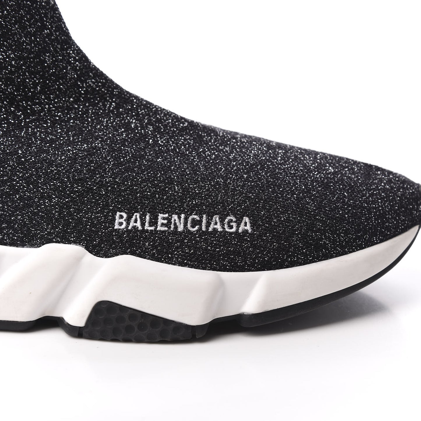 Knit Metal Womens Speed Sneakers 38 Black Gold