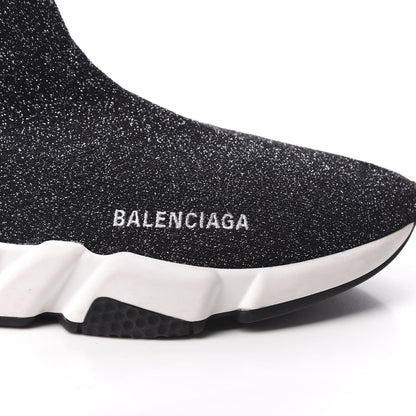 Balenciaga Knit Metal Womens Speed Sneakers 38 Black Gold 6 of 8