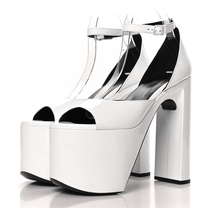 Balenciaga Patent Camden 160mm Platform Pumps 39 White 4 of 9