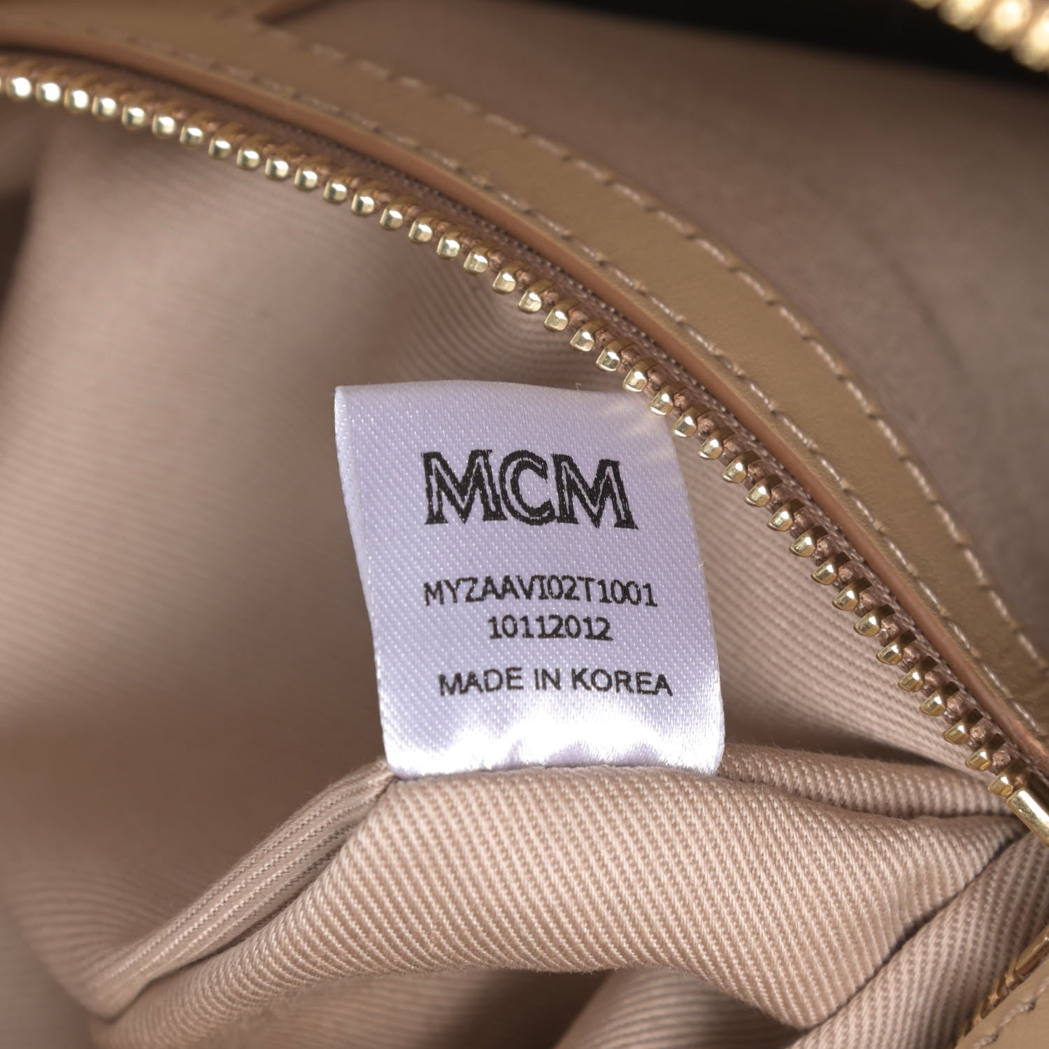 MCM Metallic Visetos Medium Crossbody Pouch Berline Gold 8 of 11