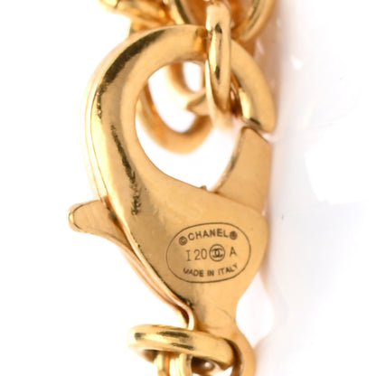 Chanel Metal Pearl Crystal CC Star Necklace Gold 5 of 6