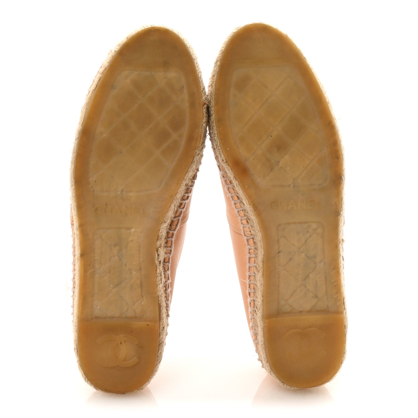 Lambskin CC Espadrilles 36 Nude