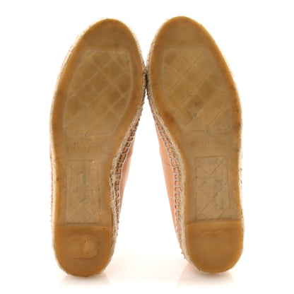 Chanel Lambskin CC Espadrilles 36 Nude 6 of 9