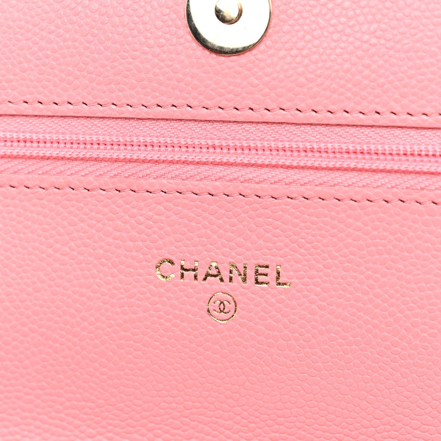 Chanel Caviar Quilted Wallet on Chain WOC Dark Pink 6 of 11