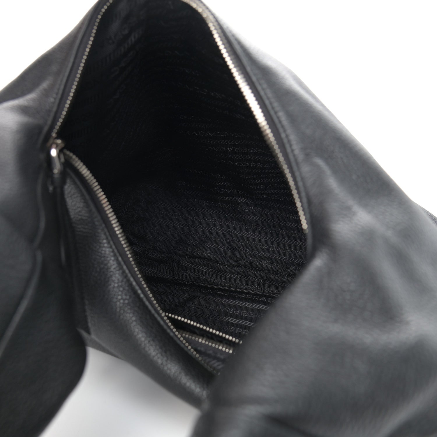 Prada Vitello Daino Hobo Black 5 of 9