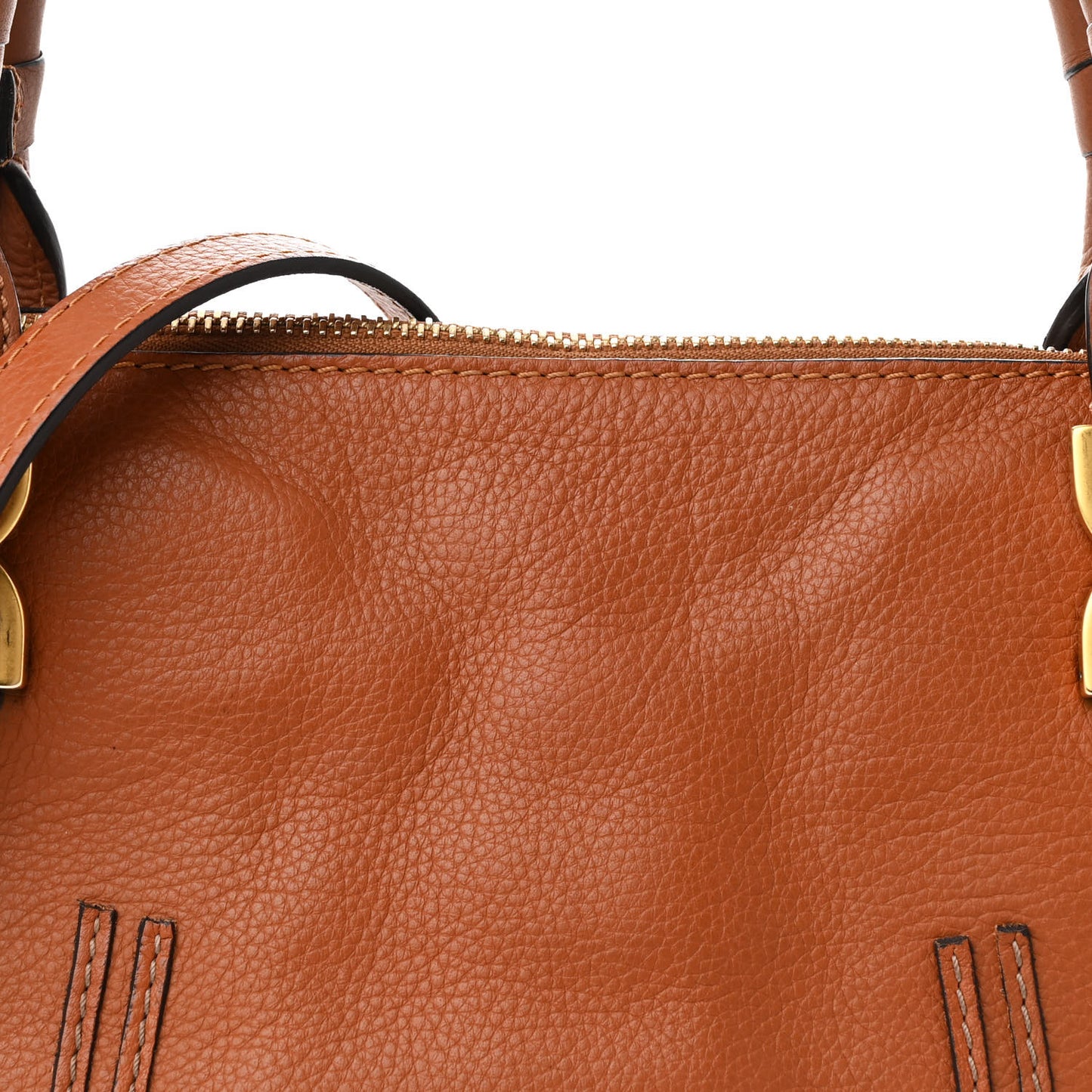 Calfskin Medium Marcie Satchel Tan