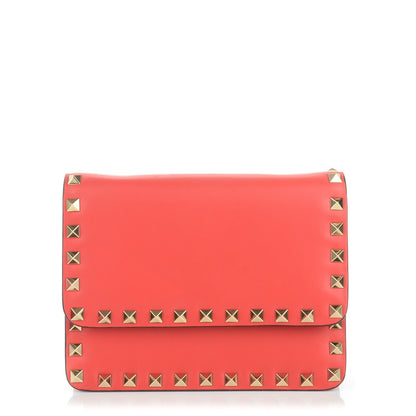 Valentino Garavani Vitello Rockstud Chain Flap Crossbody Bag Deep Rose 1 of 11