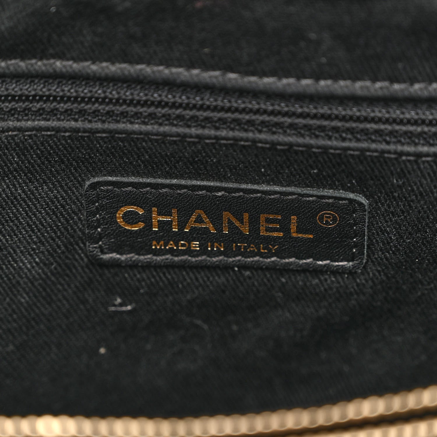 Chanel Wrinkled Lambskin Chevron Quilted Surpique Tote Black 6 of 12