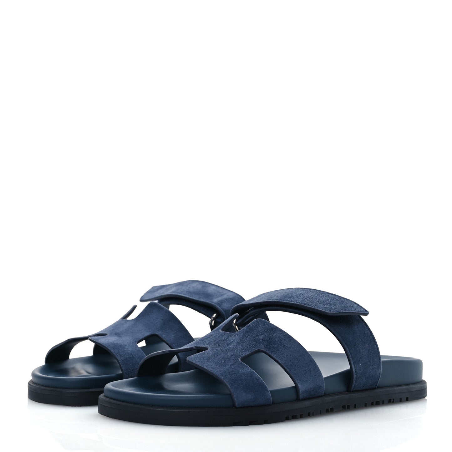 Suede Goatskin Womens Chypre Sandals 40.5 Bleu Celeste