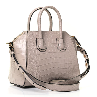Givenchy Calfskin Crocodile Embossed Mini Antigona Dune 2 of 4