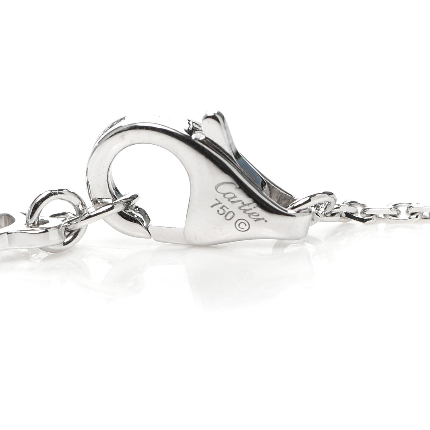 18K White Gold Diamond Symbols Cross Pendant Necklace