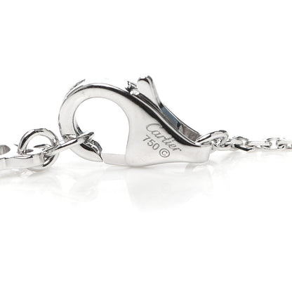 Cartier 18K White Gold Diamond Symbols Cross Pendant Necklace 4 of 7