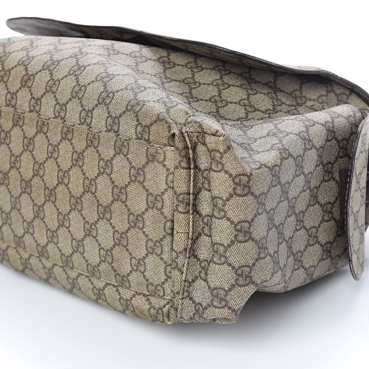 GG Plus Monogram Messenger Diaper Bag Dark Brown