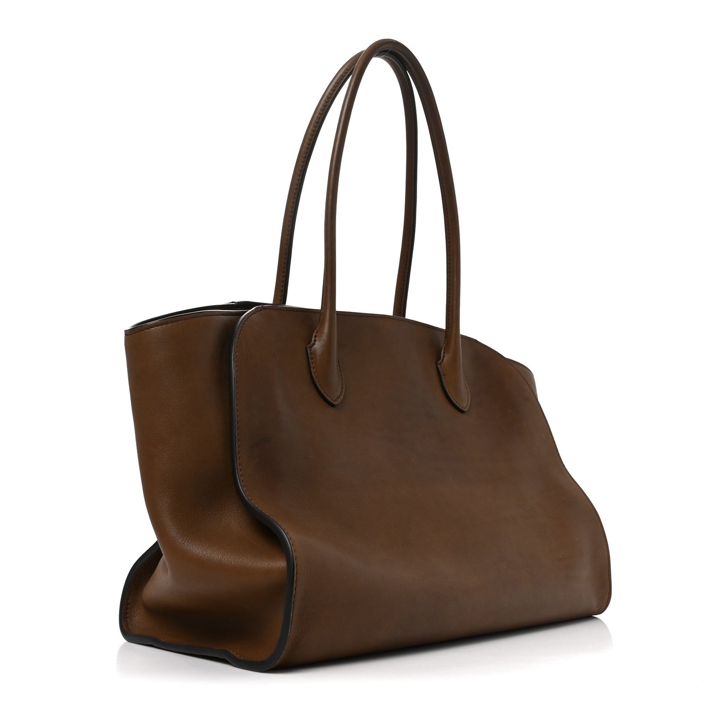 Polished Saddle Calfskin Marlo 14 Muschio