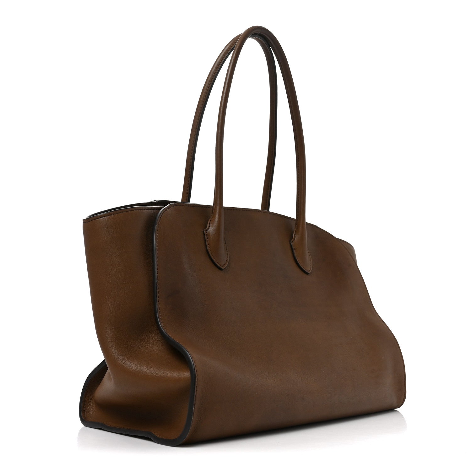 The Row Polished Saddle Calfskin Marlo 14 Muschio 2 of 8