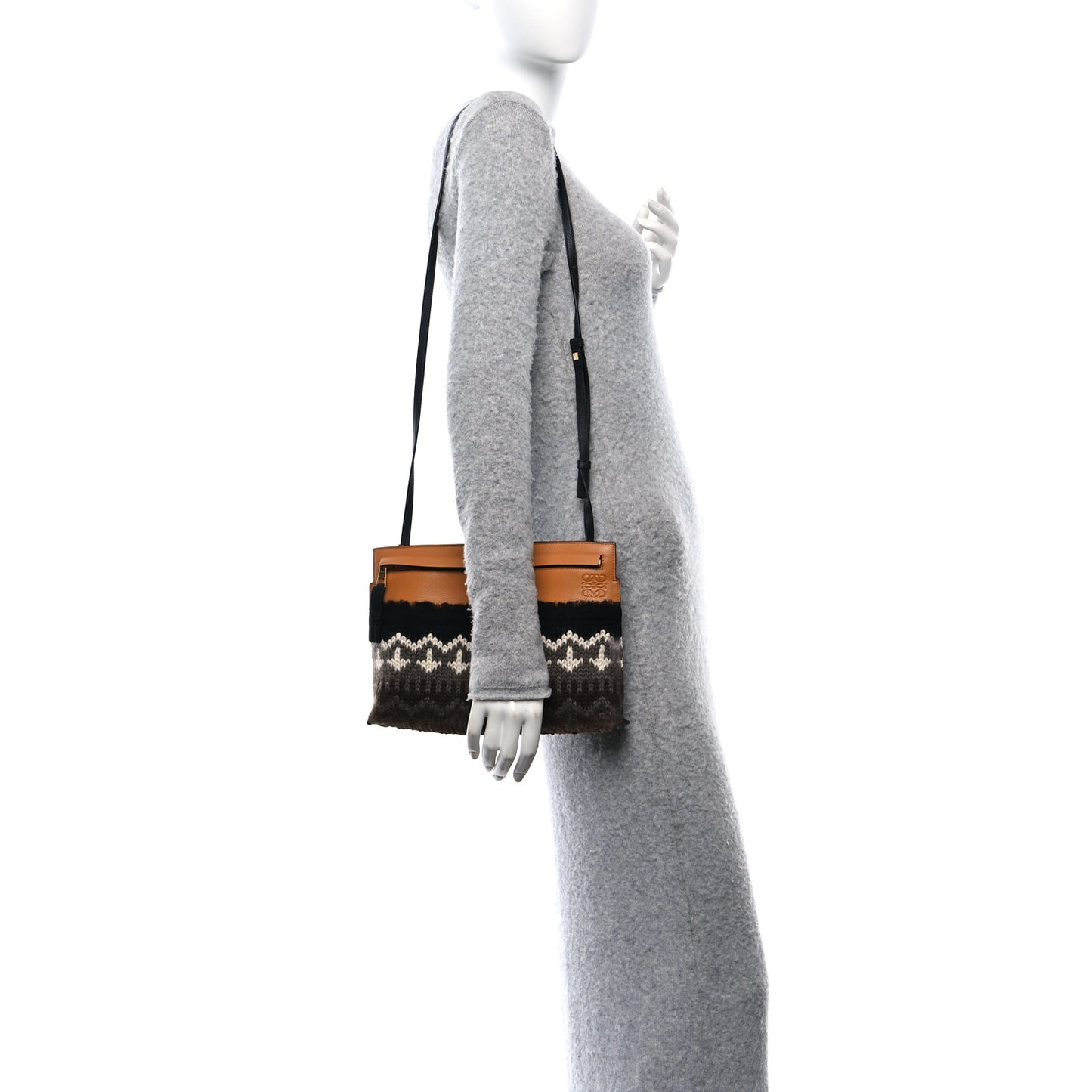 Calfskin Crochet Shoulder Bag