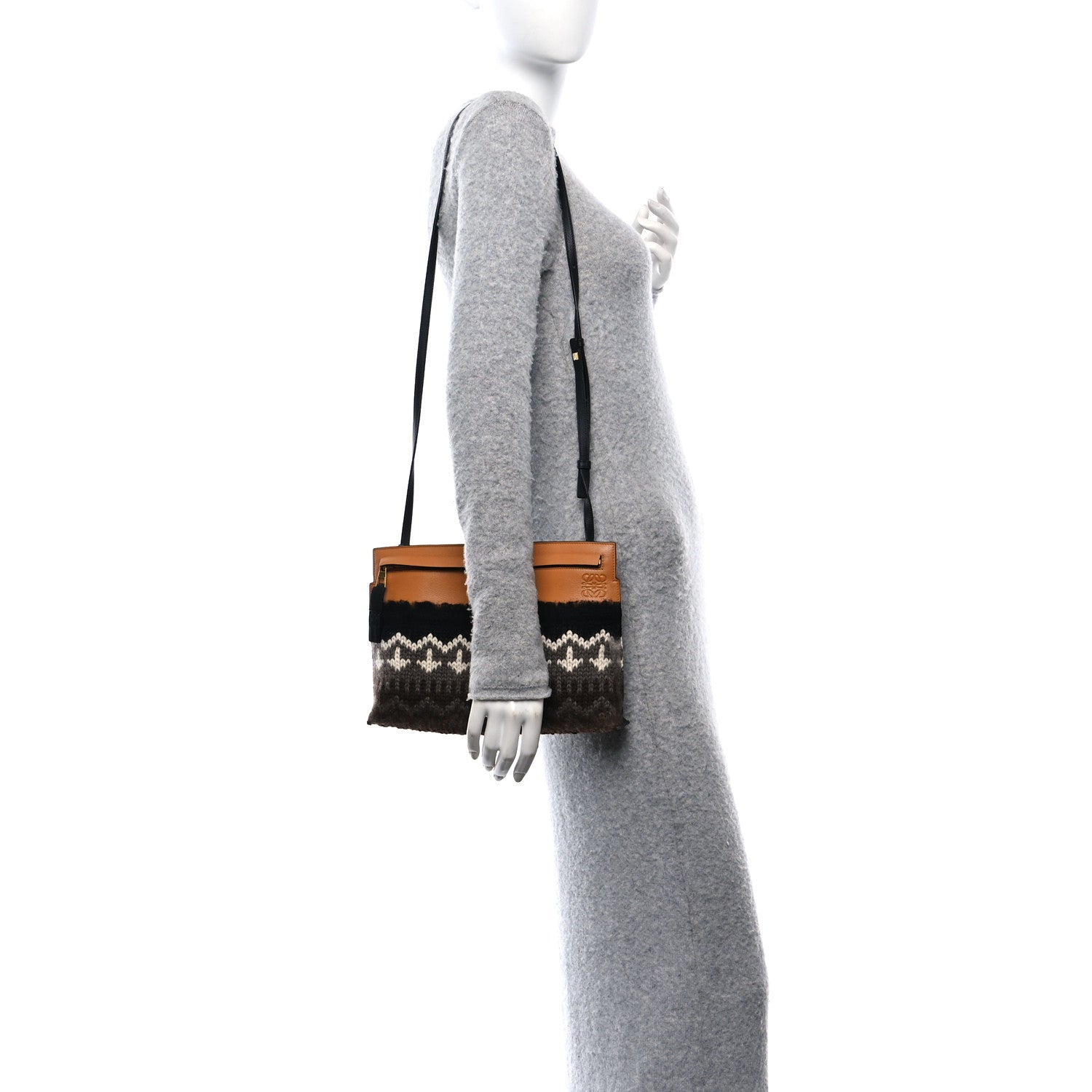 Loewe Calfskin Crochet Shoulder Bag 2 of 9