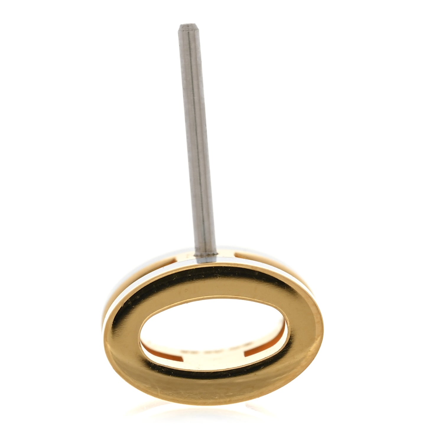 Gold Lacquered Mini Pop H Earrings Bleu Lin