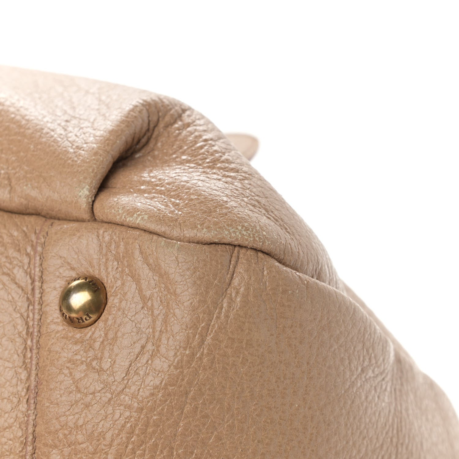 Prada Cervo Lux Chain Hobo Naturale 10 of 16
