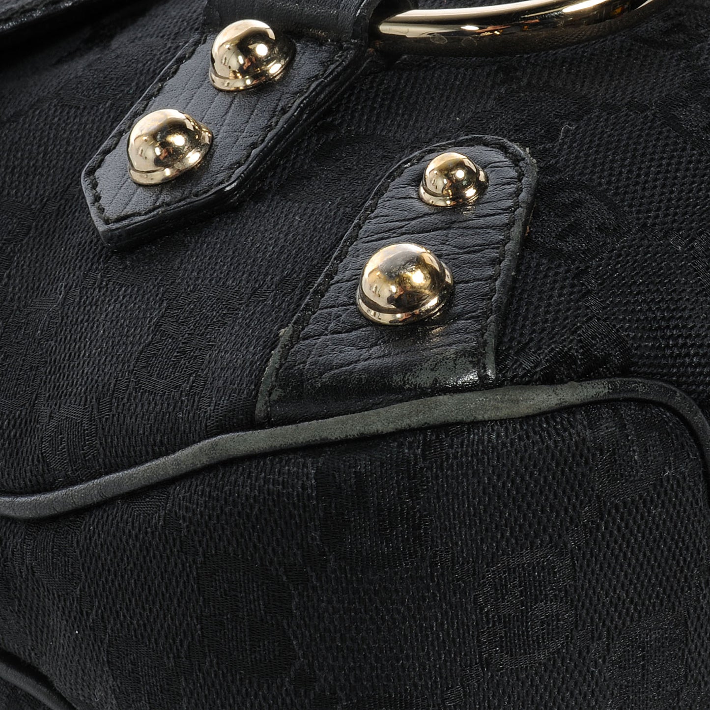 Monogram Horsebit Web Flap Bag Black