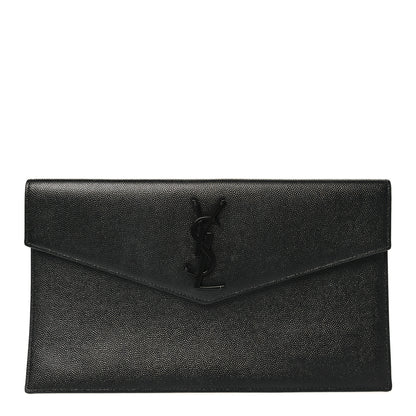 Saint Laurent Grain De Poudre Uptown Pouch Black 1 of 8
