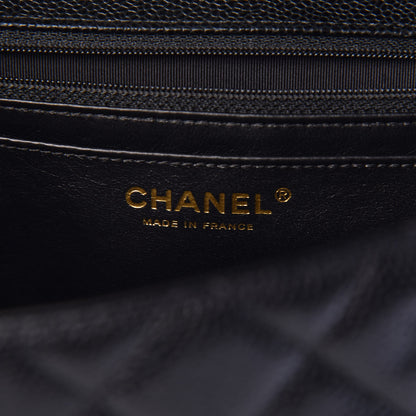 Chanel Caviar Quilted Jumbo Single Flap Black 8 of 11
