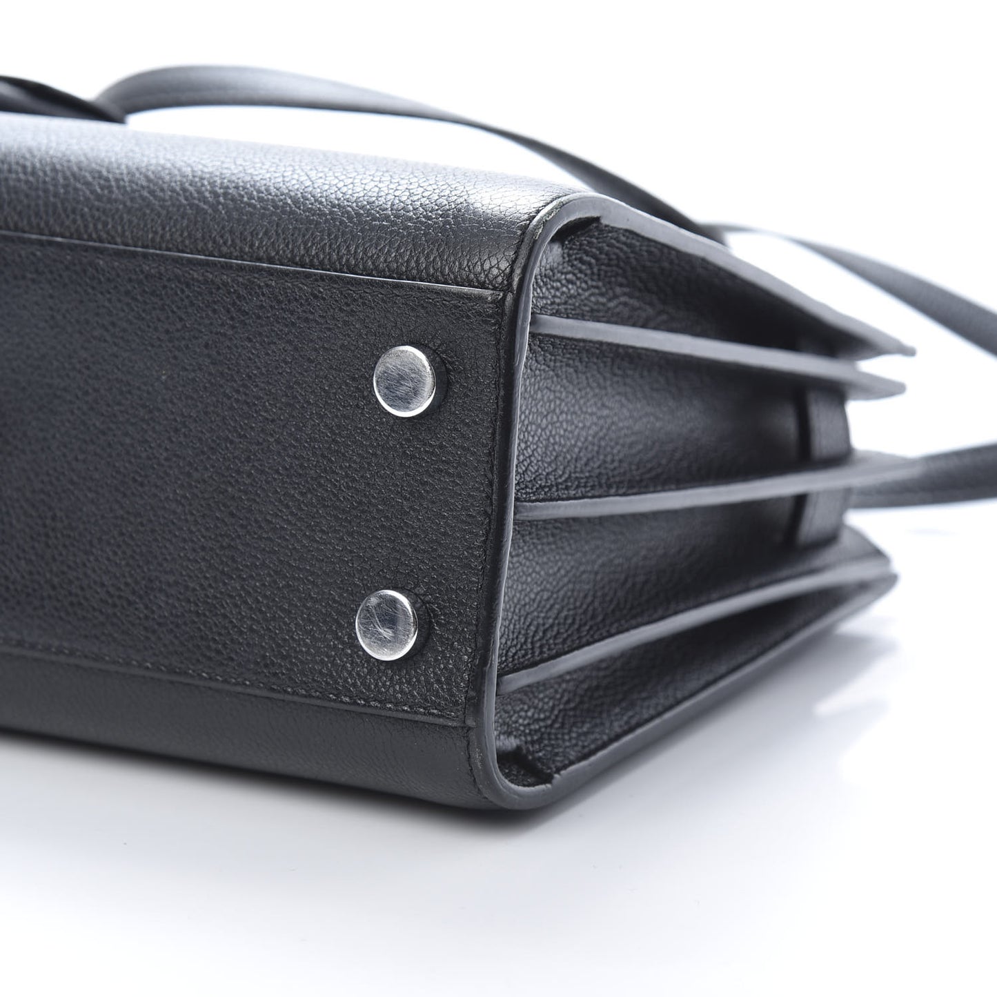 Grained Calfskin Nano Sac De Jour Black