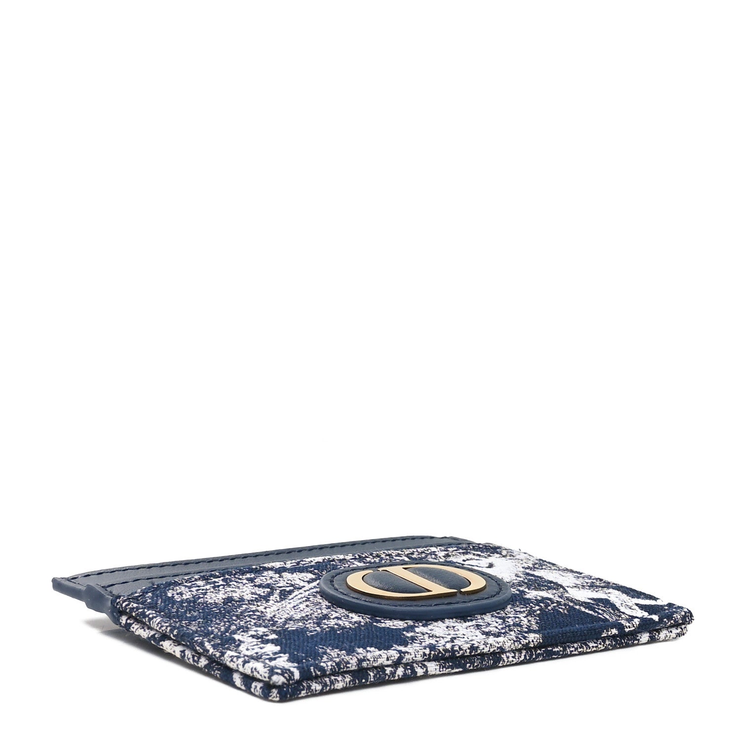 Christian Dior Toile de Jouy Reverse Jacquard 30 Montaigne Freesia Card Holder Blue 4 of 8
