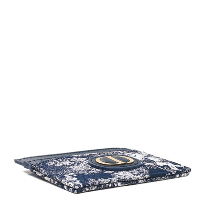 Christian Dior Toile de Jouy Reverse Jacquard 30 Montaigne Freesia Card Holder Blue 4 of 8
