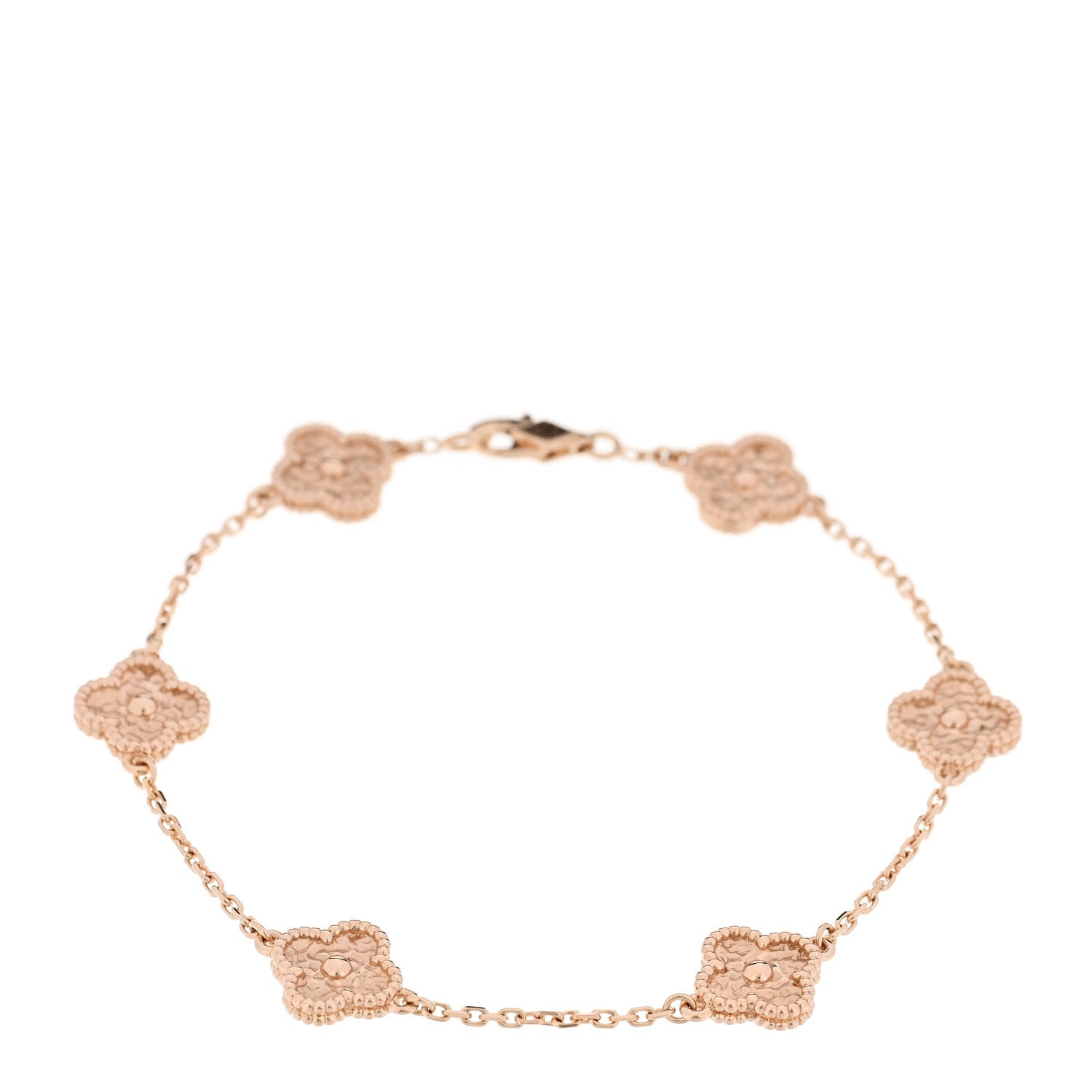 Van Cleef & Arpels 18K Rose Gold 6 Motifs Sweet Alhambra Bracelet 1 of 6