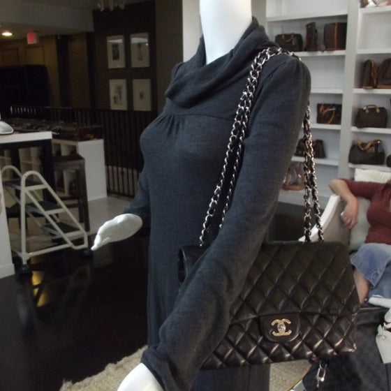 Chanel Lambskin Jumbo Flap Black 2 of 12