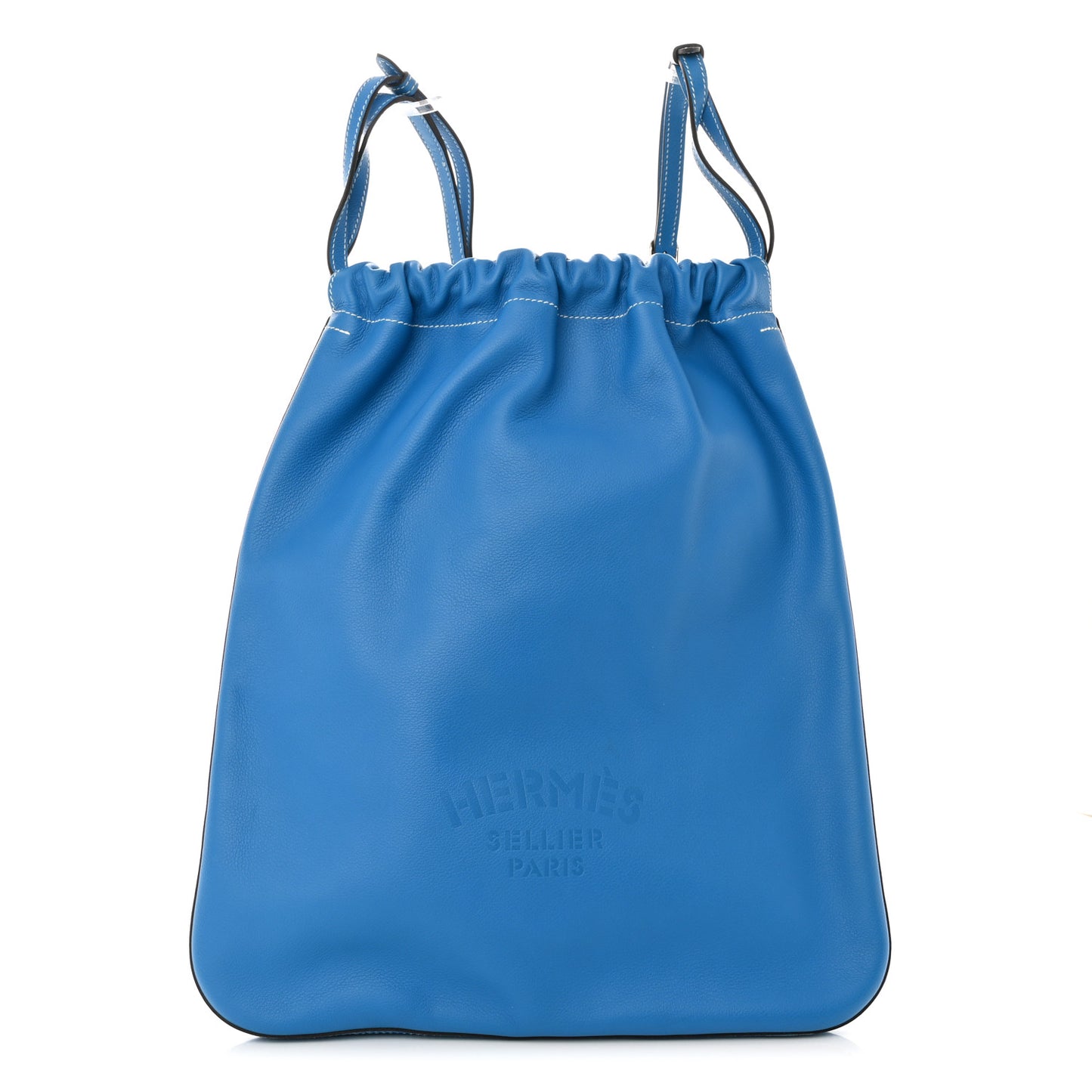 Cheri Calfskin Bridado Backpack Bleu Hydra